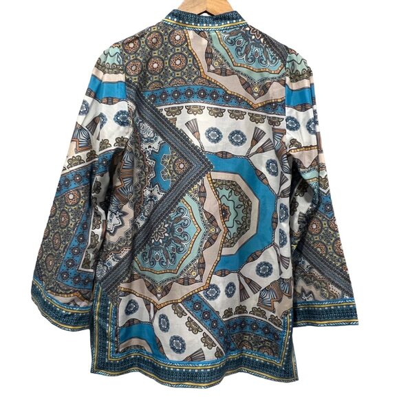 Hale Bob ‘Joanna’ Boho Print Tunic Top, NWT, Blue, S - Picture 6 of 10